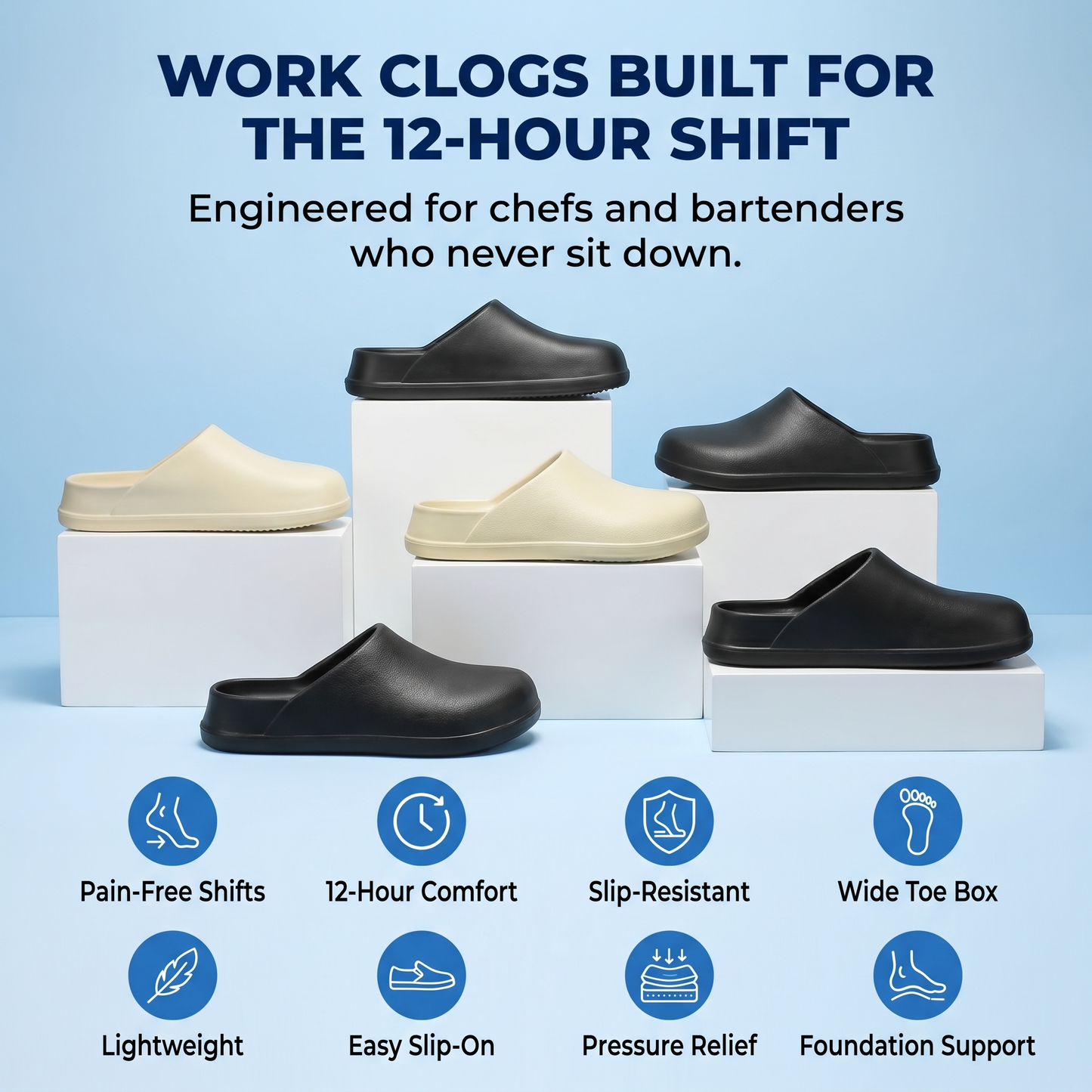 Ames Anti Slip Work Clogs | Unisex